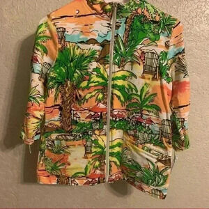 Onque Casuals white knot Hawaiian jacket.